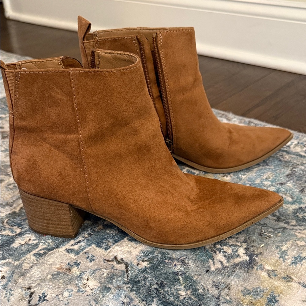 Universal Thread Brown Suede Ankle Booties - Picture 4 of 16